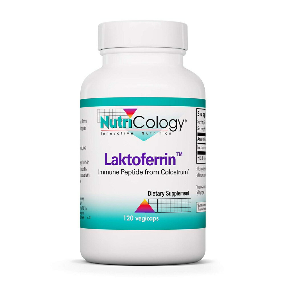 【送料無料】 ラクトフェリン コロストラム配合 初乳 120粒 ベジカプセル ニュートリコロジー【Nutricology】Laktoferrin, 120 Vegi Caps