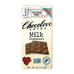 【送料無料】 ミルクチョコレート 90g チョコラブ 板チョコ チョコ お菓子 おやつ ベーキング【Chocolove】Milk Chocolate 3.2 oz