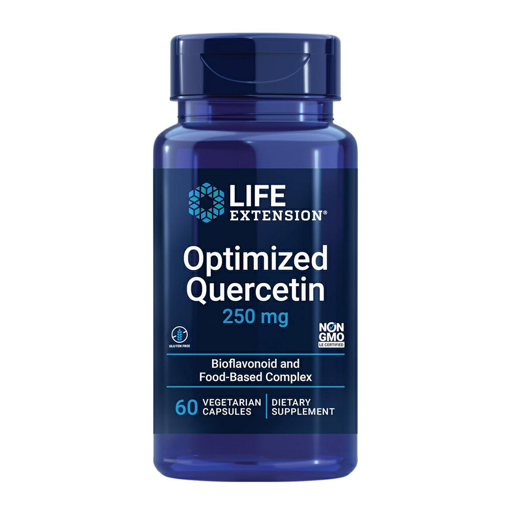 【送料無料】 ケルセチン 250mg 60粒 ベジカプセル ライフエクステンション ビタミン【Life Extension】Optimized Quercetin 250 mg, 60 Vegetarian Capsules