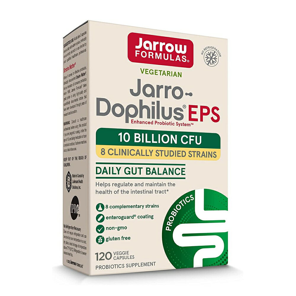 【送料無料】 ジャロードフィラス EPS 50億 プロバイオティクス 120粒 ベジカプセル ジャローフォーミュラズ【Jarrow Formulas】Jarro-Dophilus EPS 5 Billion 120 Veggie Caps