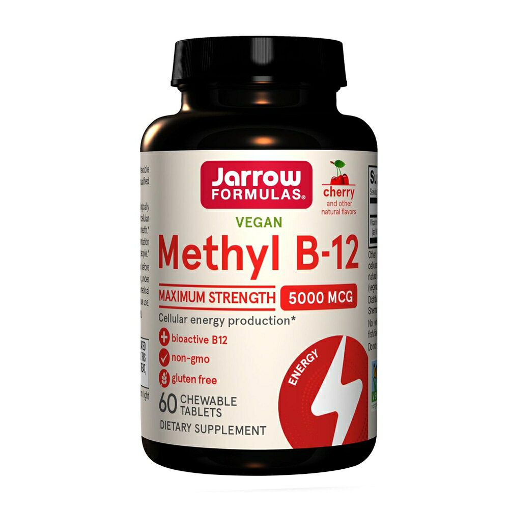 ̵ۥB-12 5000mcg ꡼ 60γ 奢֥륿֥å եߥ饺  ӥߥBJarrow FormulasVegan Methyl B-12 5000 mcg Cherry, 60 Chewable Tablets