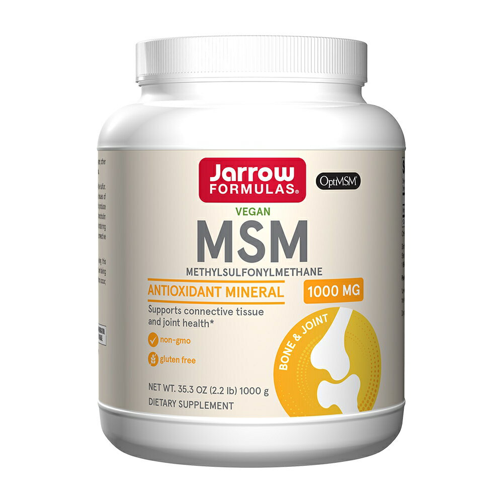 【送料無料】 MSM メチルスルフォニルメタン 1kg パウダー ジャローフォーミュラ ヴィーガン【Jarrow Formulas】Vegan MSM (Methyl-Sulfonyl-Methane) Powder 1000 mg