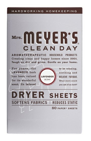  乾燥機シート ラベンダー 80枚入り 柔軟剤シート 乾燥 ドライシート ミセスマイヤーズDryer Sheets Lavender Scent 80 Paper Sheets