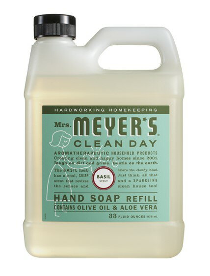 【送料無料】 ハンドソープ 詰め替え用 リフィル バジル 975ml ミセスマイヤーズ【Mrs.Meyer's】Hand Soap Refill Basil Scent 33 fl oz