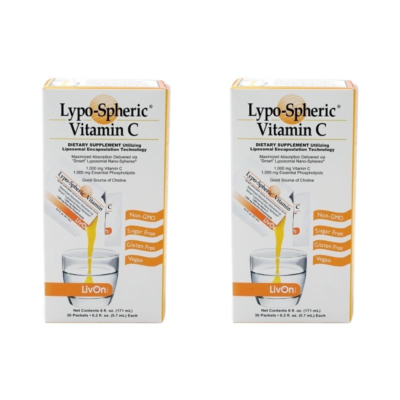 【送料無料】 2個セット ビタミンC 1000mg 30個入り 包み 高濃度 美容 リポスフェリック【LivOn Labs】Lypo-Spheric Vitamin C 1,000 mg 30 Packets 2set