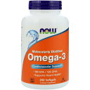 ★送料無料★ナウフーズ オメガ3 200錠【NOW FOODS】Omega-3 200 Softgels