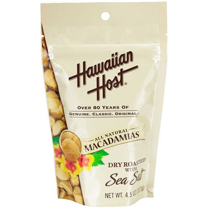 【送料無料】 ハワイアンホースト ドライロースト ソルト マカダミアナッツ 128 g【Hawaiian Host】Dry Roasted Salted Macadamia Nuts 4.5 oz