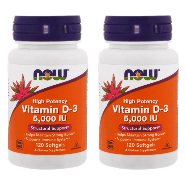【送料無料】 ビタミンD-3 5000IU 120粒 ソフトジェル 2個セット ナウフーズ【Now Foods】Vitamin D-3 5000IU 120softgel 2setのサムネイル