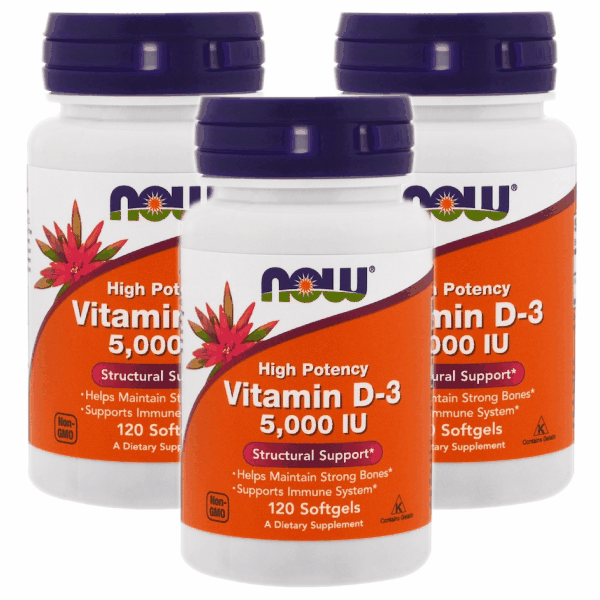 【送料無料】 ビタミンD-3 5000IU 120粒 ソフトジェル 3個セット ナウフーズ【Now Foods】Vitamin D-3 5000IU 120softjel 3setのサムネイル