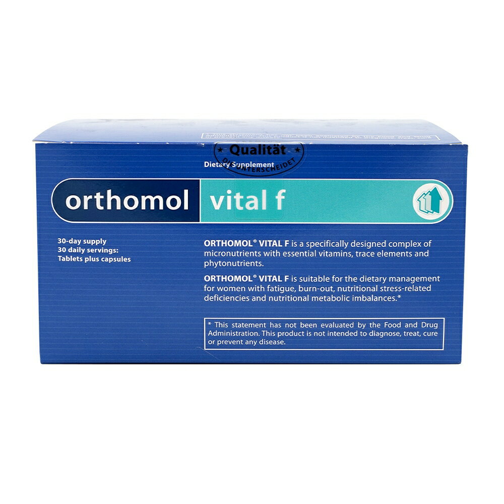 【送料無料】 バイタルF 女性用 30日分 タブレットとカプセル マルチビタミン オーソモル【Orthomol】Vital F (Tablets plus Capsules) for Women 30 Dailyのサムネイル