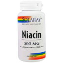 【送料無料】 ナイアシン 500mg 100粒 べジカプセル ビタミンB3 高含有 ソラレー【Solaray】NIACIN 500mg 100 Veggie Caps