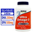 【送料無料】 ウルトラオメガ3 180粒 DHA&EPA ソフトジェル ドコサヘキサエン酸 エイコサペンタエン酸 オメガ3 ナウフーズ【NOW FOODS】Ultra Omega-3 180 Softgels その1