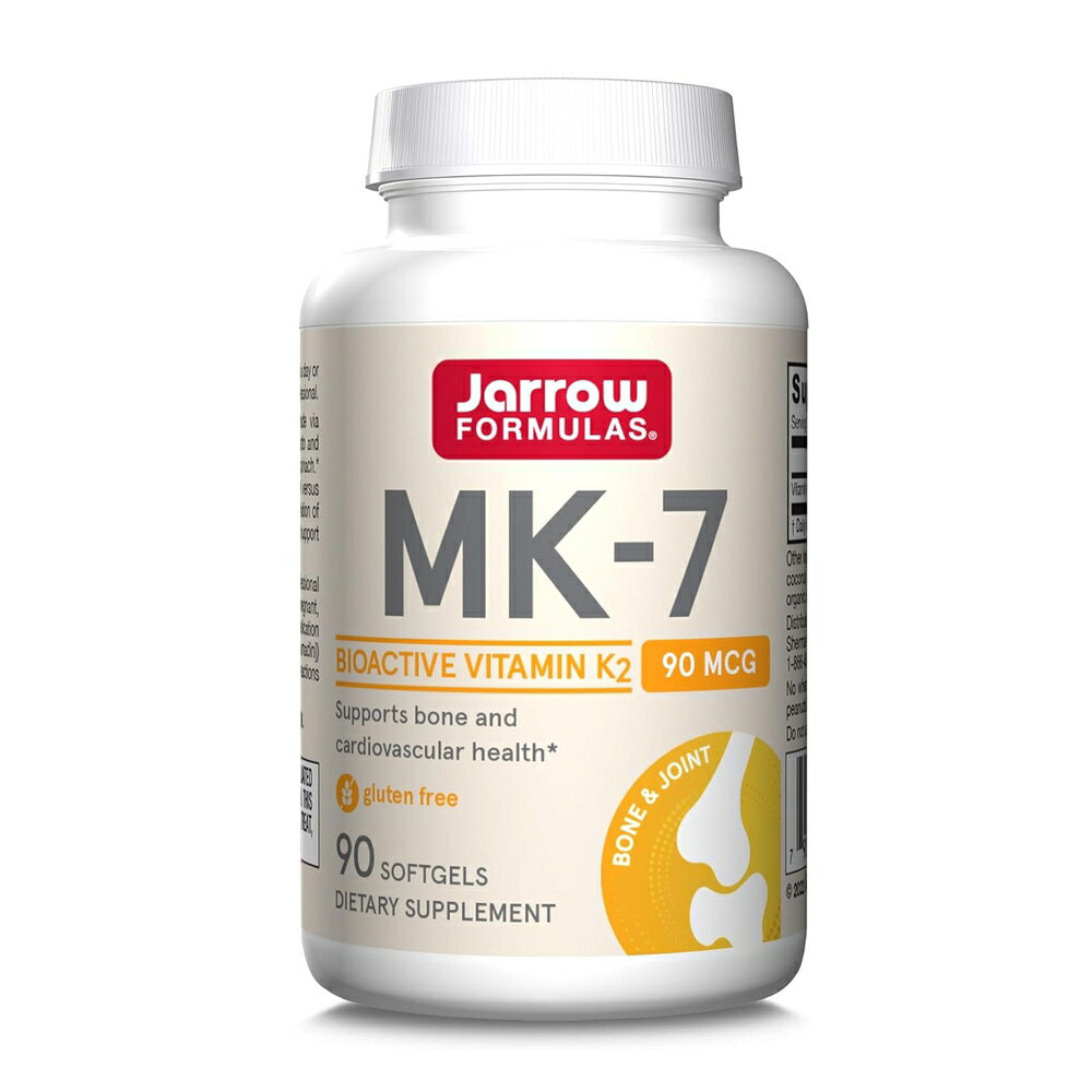 【送料無料】 MK-7 90mcg 90粒 ソフトジェル ジャローフォーミュラズ【Jarrow Formulas】MK-7 90 mcg, 90 Softgels