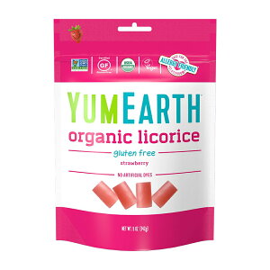 【送料無料】 オーガニックリコリス ストロベリー 142g ヤムアース【Yum Earth】Organic Licorice Strawberry 5 oz