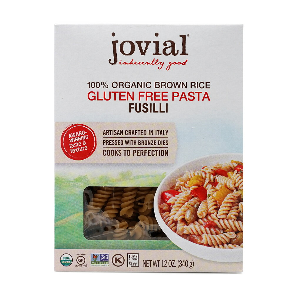 yz 100%I[KjbN  Oet[ pX^ tWb 340g WrAt[h yJovial Foodsz100% Organic Brown Rice Gluten Free Pasta, Fusilli 12 oz