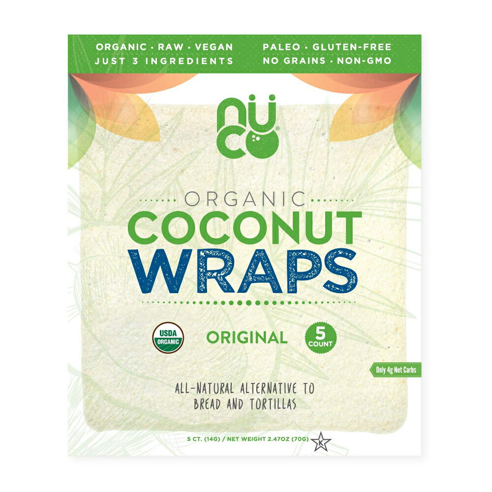 yzI[KjbN RRibcbv 5 kRRRibc  x[LO geB[ HiyNuco CoconutzOrganic Coconut Wraps 5 Count