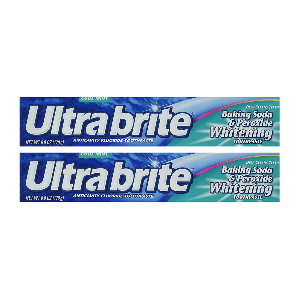 【送料無料】 2個セット 歯磨き粉 ウルトラブライト ベーキングソーダ＆ペロキサイド ホワイトニング歯磨き粉 170g コルゲート【Colgate】Ultra brite Baking Soda Peroxide Whitening Toothpaste 6 oz
