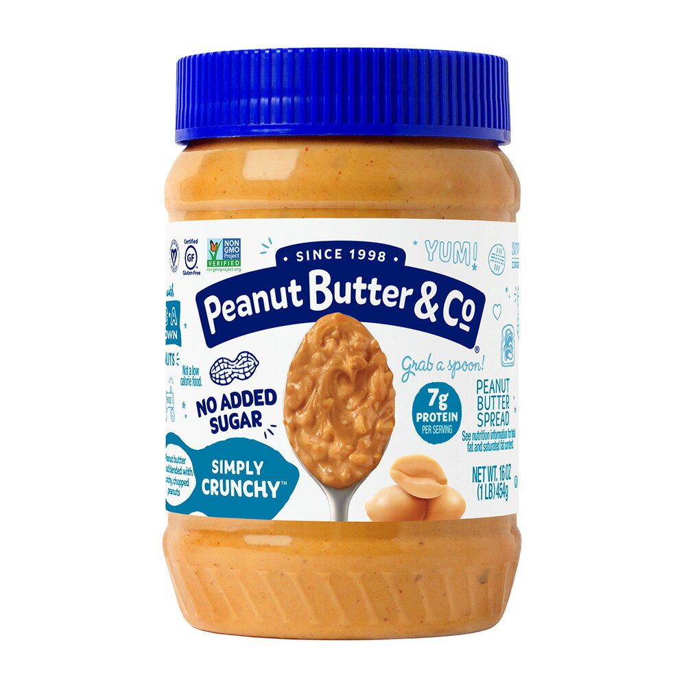 【送料無料】ピーナッツバター スプレッド シンプルクランチ 454g ピーナッツバター＆Co 無糖【Peanut Butter & CO】Peanut Butter Spread Simply Crunchy 16 oz