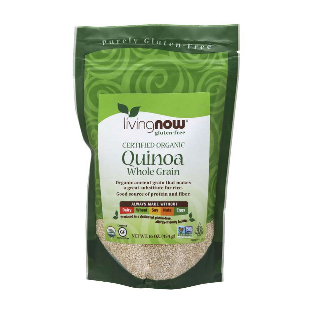【送料無料】オーガニック キノア 454g ナウフーズ 料理【Now Foods】Certified Organic Quinoa Whole Grain, 16 oz