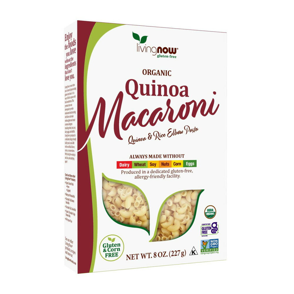yz I[KjbN LmA }Jj pX^ 227g iEt[Y Oet[yNow FoodszLiving Now Organic Quinoa Macaroni, 8 oz