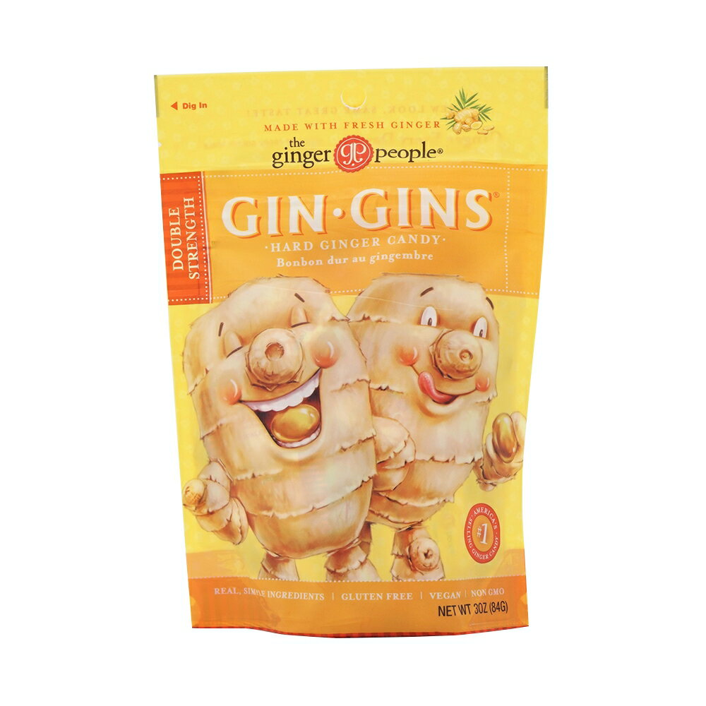 キャンディ 【送料無料】 ジン・ジンズ ハード ジンジャー キャンディ 84g ジンジャーピープル 飴【Ginger People】Gin Gins Hard Ginger Candy, 3 oz