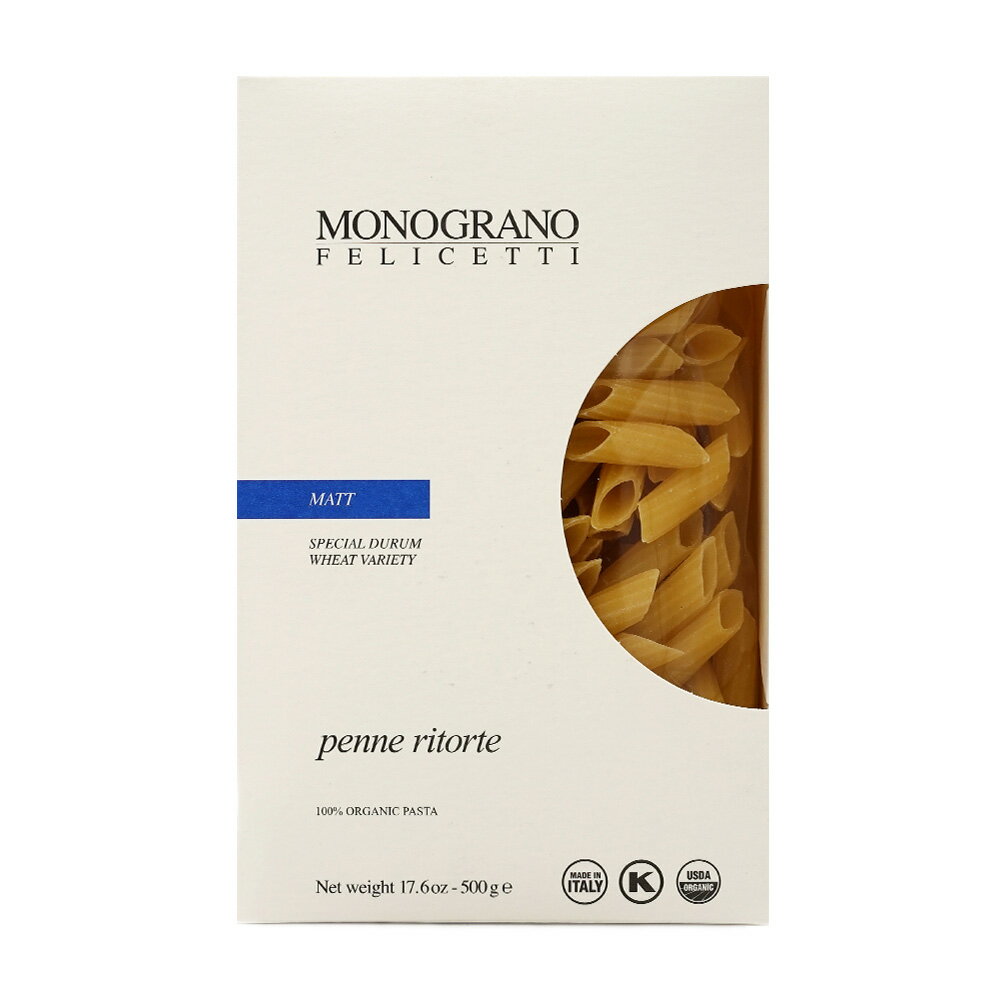 【送料無料】 マット ペンネ 500g モノグラーノフェリチェッティ パスタ 料理【Monograno Felicetti】Matt, Penne Ritorte 17.6 oz