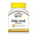 【送料無料】葉酸 400mcg 250粒 飲みやすいタブレット 21センチュリー ビタミンB群【21st Century】Folic Acid 400 mcg, 250 Easy to Swallow Tablets