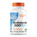 【送料無料】 ベンフォチアミン 300mg 60粒 ベジカプセル ドクターズベスト ビタミンB1 ビタミンB群【Doctor's Best】Benfotiami...