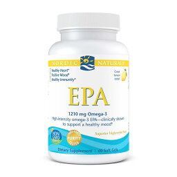 【新商品！送料無料】 EPA DHA レモン味 60粒 ソフトジェル ノルディックナチュラルズ【Nordic Naturals】EPA 1210 mg EPA 850/DHA 200 High-Intensity Lemon Taste, 60 Softgels