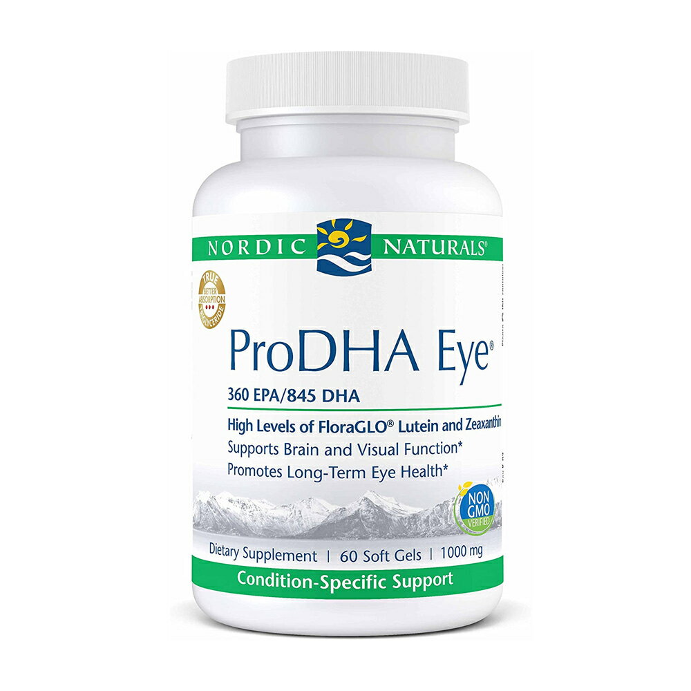 【送料無料】 プロDHA アイ EPA 60粒 ソフトジェル ノルディックナチュラルズ【Nordic Naturals】ProDHA Eye 1460 mg DHA 845/EPA 360, 60 Softgels 1