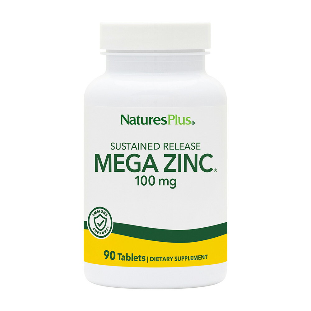  メガ ジンク 亜鉛 100mg 90粒 タブレット タイムリリース ネイチャーズプラスSustained Release Mega Zinc 100 mg, 90 Tablets