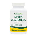 【送料無料】 ミックス ベジタブル 180粒 タブレット ネイチャーズプラス 野菜 健康 サプリ【Natures Plus】Mixed Vegetables, 180 Tablets(4)