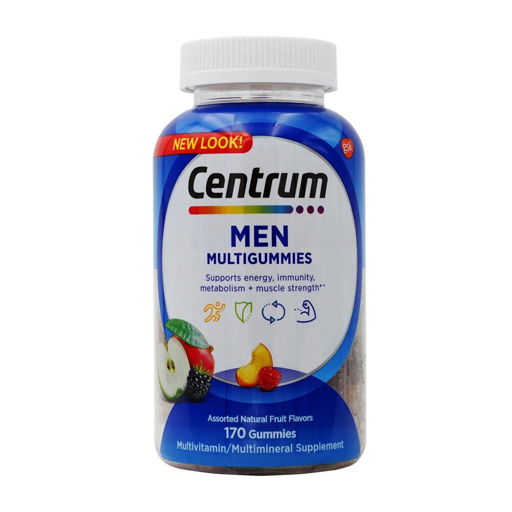 【送料無料】男性用 マルチグミ アソート ナチュラルフルーツ味 170粒 グミ セントラム マルチビタミン【Centrum】Centrum Men Multigummies Assorted Natural Fruit Flavors, 170 Gummies