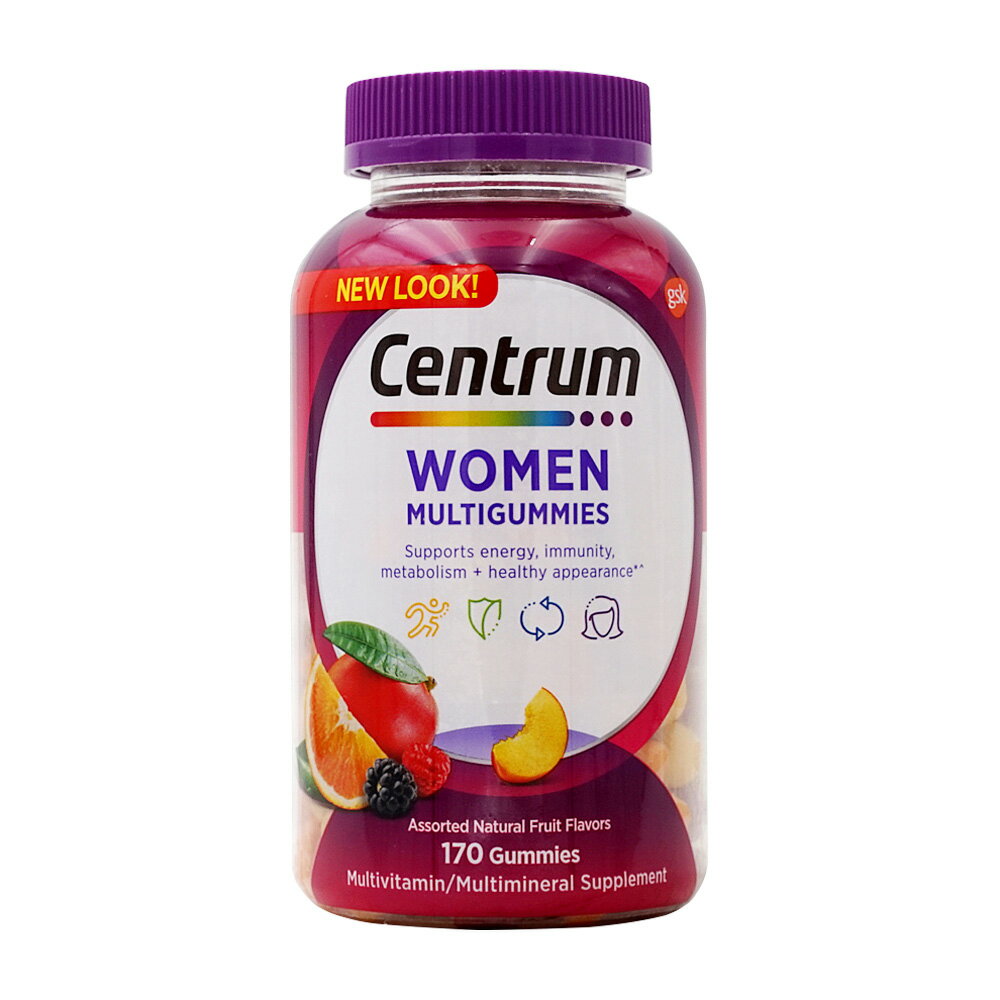 【送料無料】 女性用 マルチビタミン ナチュラルフルーツ味 170粒 グミ セントラム【Centrum】Centrum Women Multigummies Assorted Natural Fruit Flavors, 170 Gummies