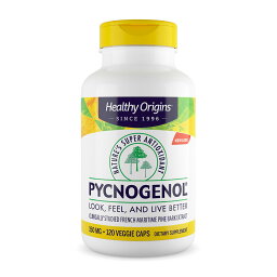 【送料無料】ピクノジェノール 150mg 120粒 ベジカプセル ヘルシーオリジンズ【Healthy Origins】Pycnogenol 150 mg, 120 Veg Capsules