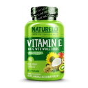 【送料無料】ビタミンE 自然食品由来 180mg 90粒 ベジカプセル ナチュレロ ビタミン【Naturelo】Vitamin E Made with Whole Foods, 90 Veg Capsules