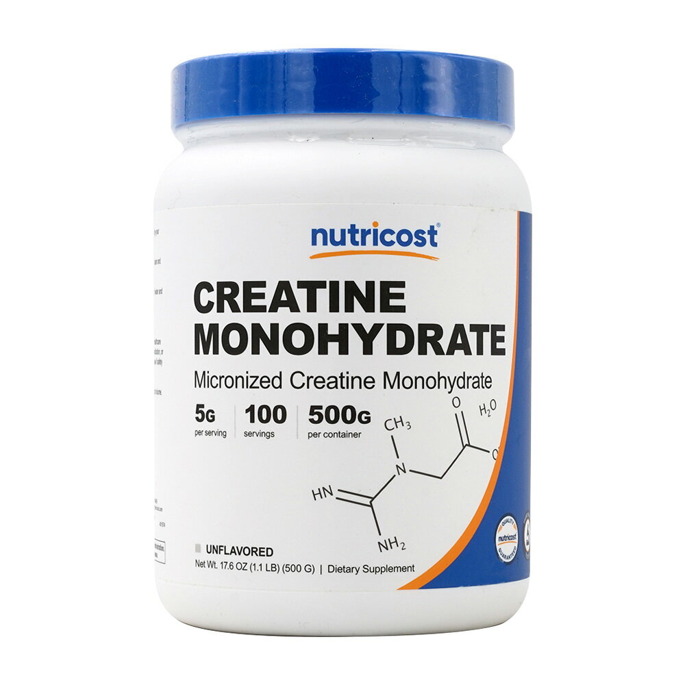 【送料無料】 クレアチン モノハイドレート パウダー 500g ノンフレーバー ニュートリコスト アミノ酸【Nutricost】Creatine Monohydrate Powder Unflavored 5000 mg, 1.1 lb