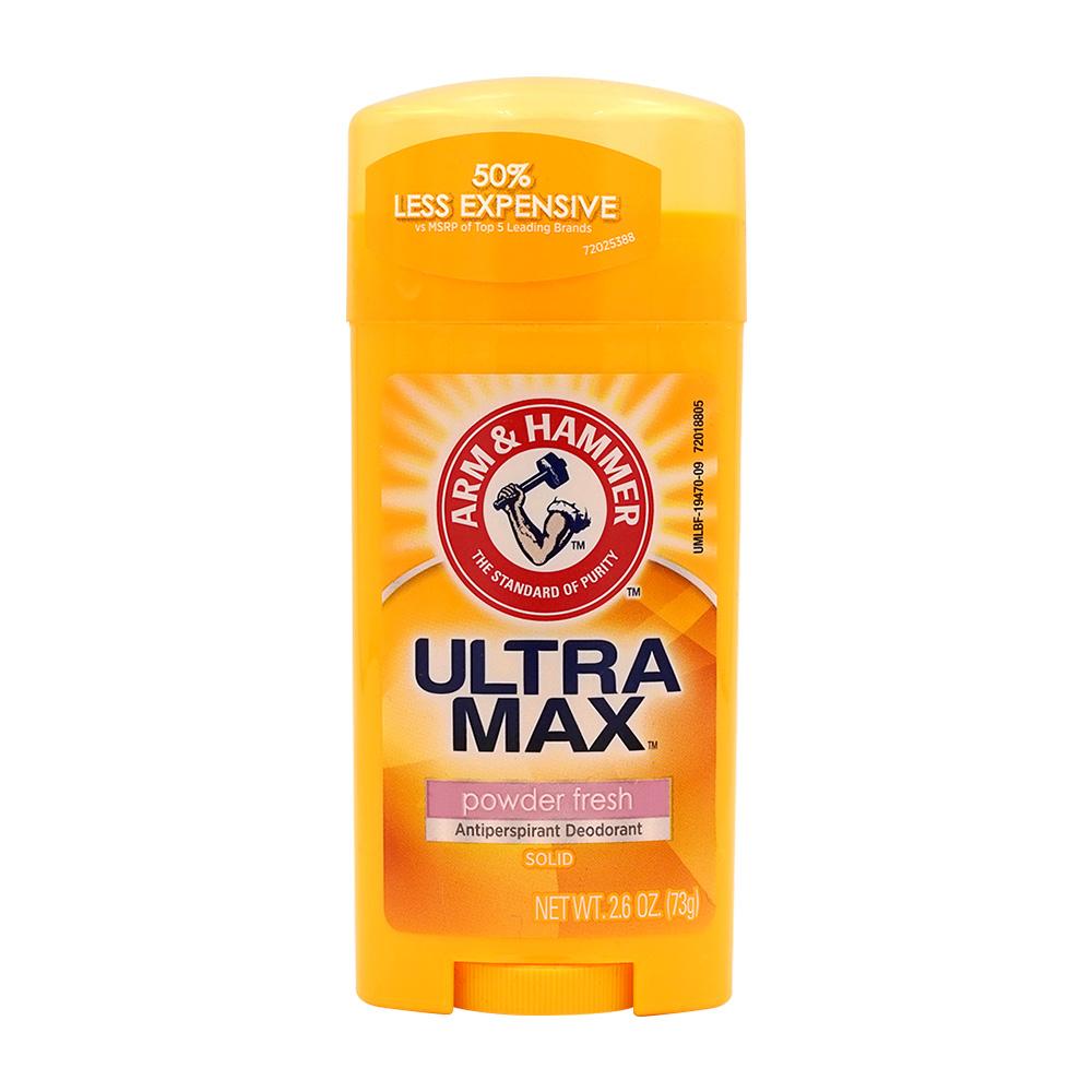 【送料無料】 デオドラント ウルトラマックス パウダーフレッシュ 73g アームアンドハンマー【ARM & HAMMER】Ultra Max Antiperspirant Deodorant Solid Powder Fresh 2.6 oz