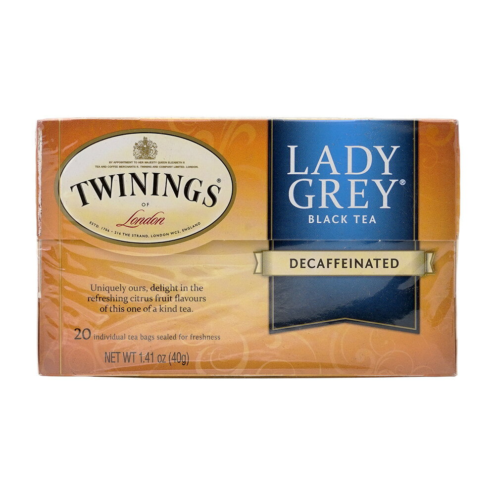  レディグレイ ブラックティー 紅茶 デカフェ 20個入り ティーバック 各40g トワイニング フレーバーティー 冬Lady Grey Tea Decaffeinated, 20 Tea Bags