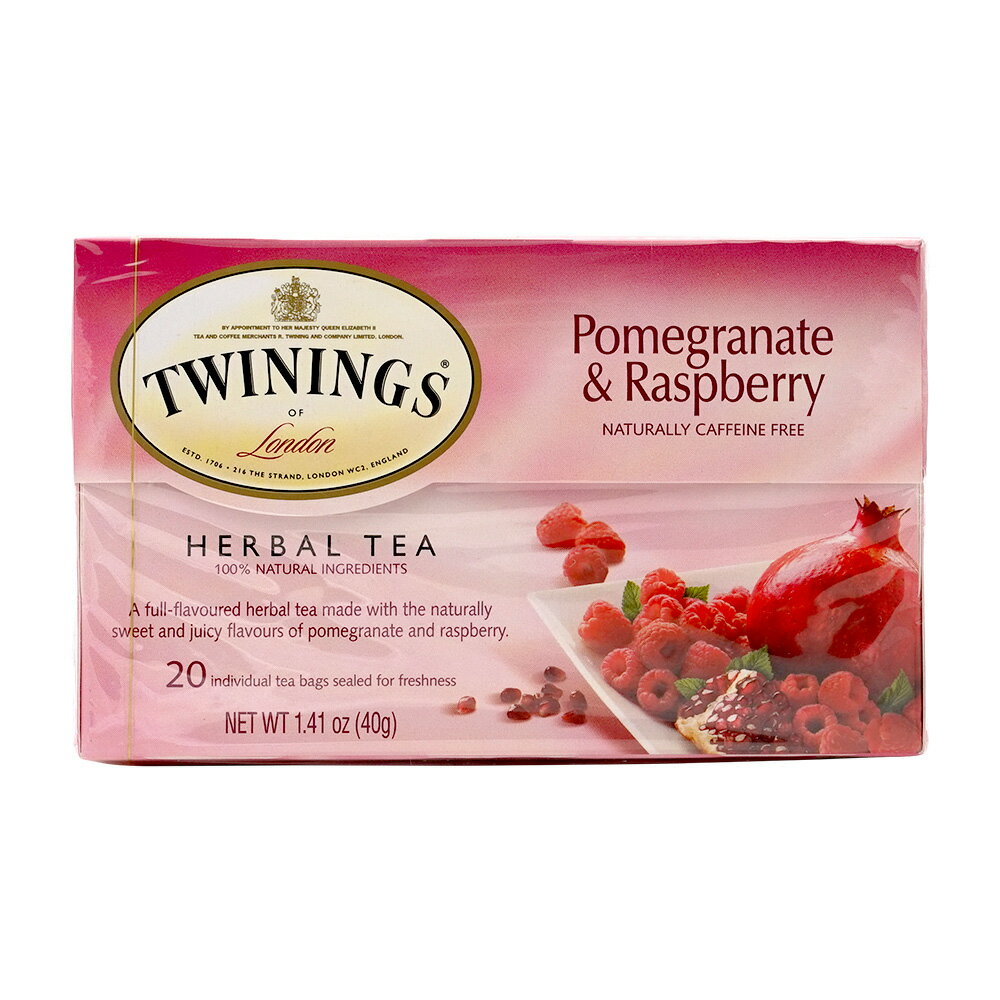  ハーバルティー ザクロ＆ラズベリー 20個入り ティーバッグ トワイニング 紅茶 ハーブティーHerbal Tea Pomegranate & Raspberry, 20 Tea Bags