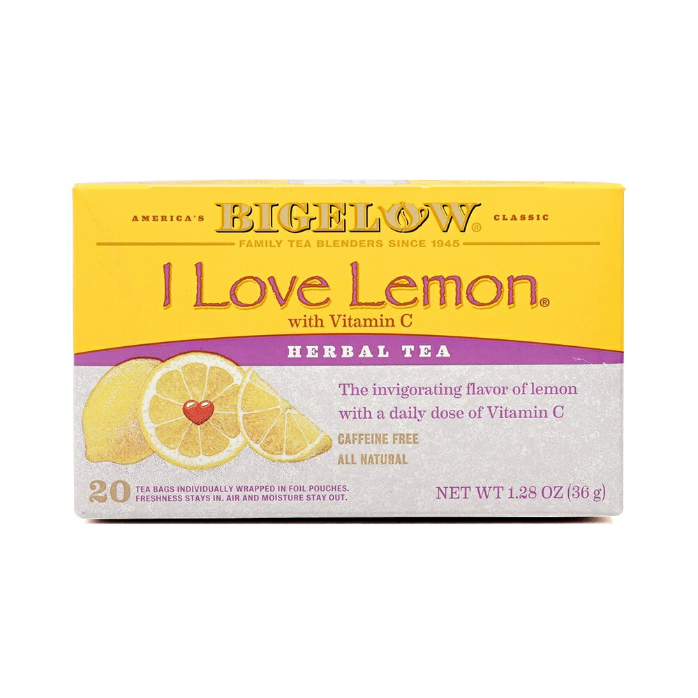 アイラブレモン ハーブティー 20個入り ティーバック ビゲロー ビタミンCプラスI Love Lemon, HERB TEA 20 Tea Bags