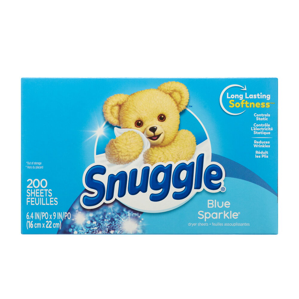 【送料無料】 ブルースパークル ドライシート 200枚入り スナッグル 乾燥機用 衣料柔軟剤【Snuggle】Snuggle Blue Sparkle, 200 Sheets