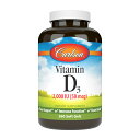 【送料無料】 ビタミンD3 2000IU 360粒 ソフトジェル カールソンラボ ビタミン【Carlson Labs】Vitamin D3 2000 IU, 360 Soft Gels