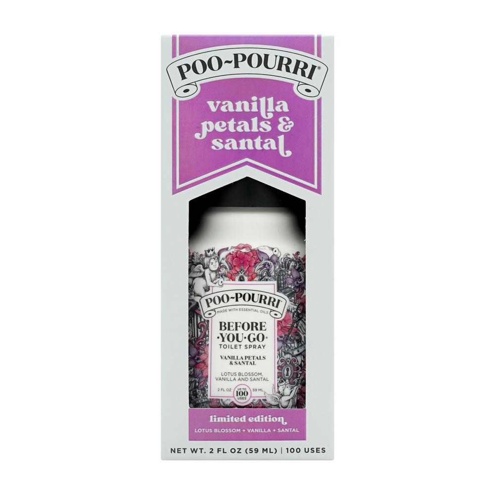 yz gC L Xv[ ojy^T^ 59ml v[vyPoo-PourrizBefore-You-Go Toilet Spray Vanilla Petals & Santal, 2 fl oz