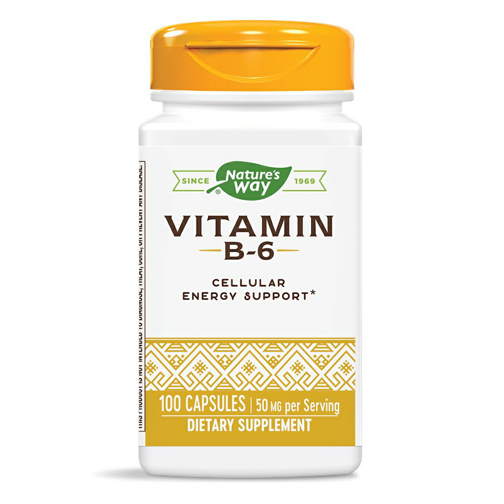 【送料無料】 ビタミンB-6 50mg 100粒 カプセル ネイチャーズウェイ【Nature's Way】Vitamin B-6 50 mg..