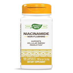 【送料無料】 ナイアシンアミド 500mg 100粒 カプセル ネイチャーズウェイ【Nature's Way】Niacinamide 500 mg, 100 Capsules