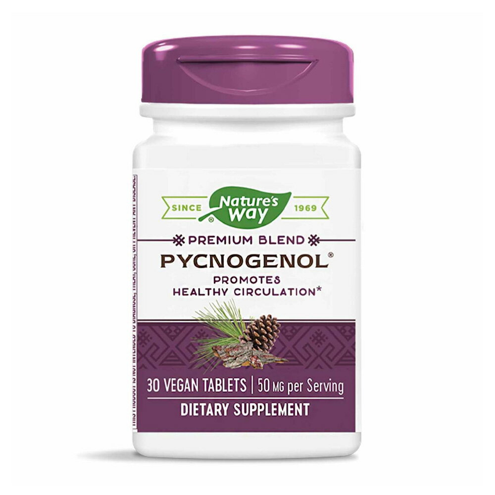 【送料無料】 ピクノジェノール 50mg 30粒 ベジタブレット ネイチャーズウェイ【Nature's Way】Pycnogenol 50 mg, 30 Veg Tablets