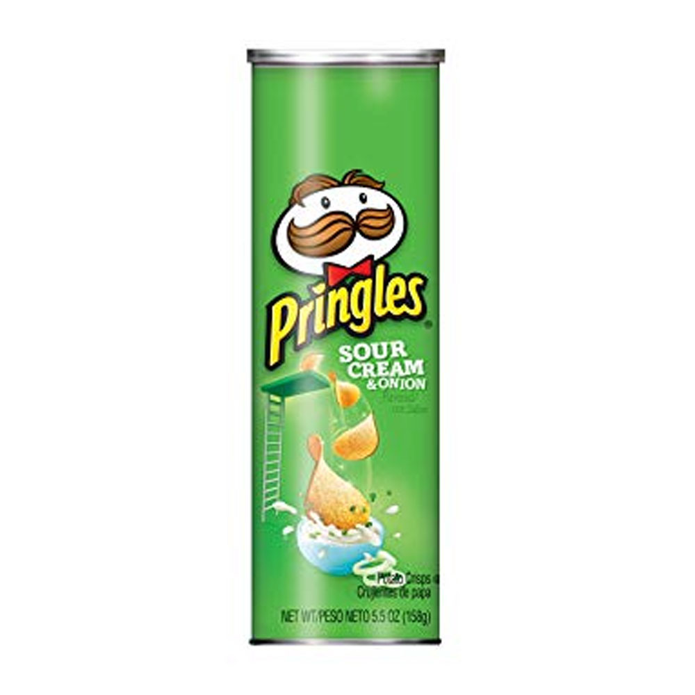 【送料無料】 プリングルス ポテトチップス サワークリーム＆オニオン風味 158g お菓子 スナック【Pringles】Pringles, Sour Cream & Onion Flavored Potato Crisps 5.5 oz