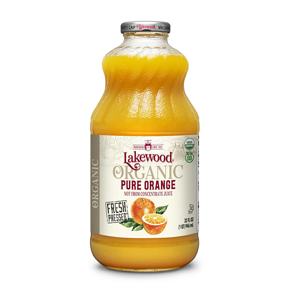 【送料無料】 オーガニック ピュア オレンジジュース 946ml レイクウッド【Lakewood】Organic Pure Orange Juice, 32 fl oz