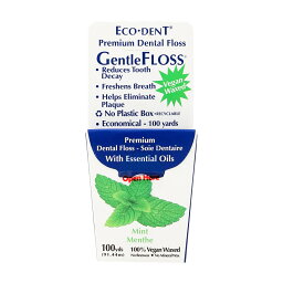 【送料無料】 ジェントルフロス プレミアム デンタルフロス ミント 91.44m エコデント【Eco-Dent】GentleFloss, Premium Dental Floss, Mint 100 yds